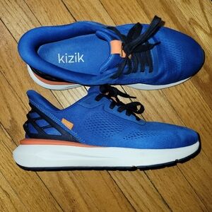 New Kizik Athens 2 Men's Athletic Shoes Size 9.5 Blue Orange Running Walking